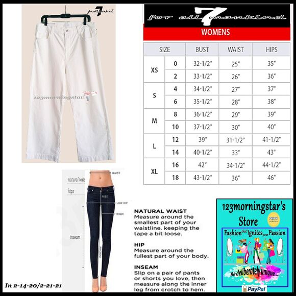 7 FOR ALL MANKIND NEW ALEXA Corduroy High Waist Crop Wide Leg Pant 33 - Picture 11 of 11